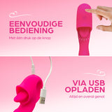 Erodit Double Sensation 2-in-1-Vibrator. USB wiederaufladbar, Rosa