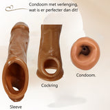 Realistische Peniskondomhülle mit Penisring